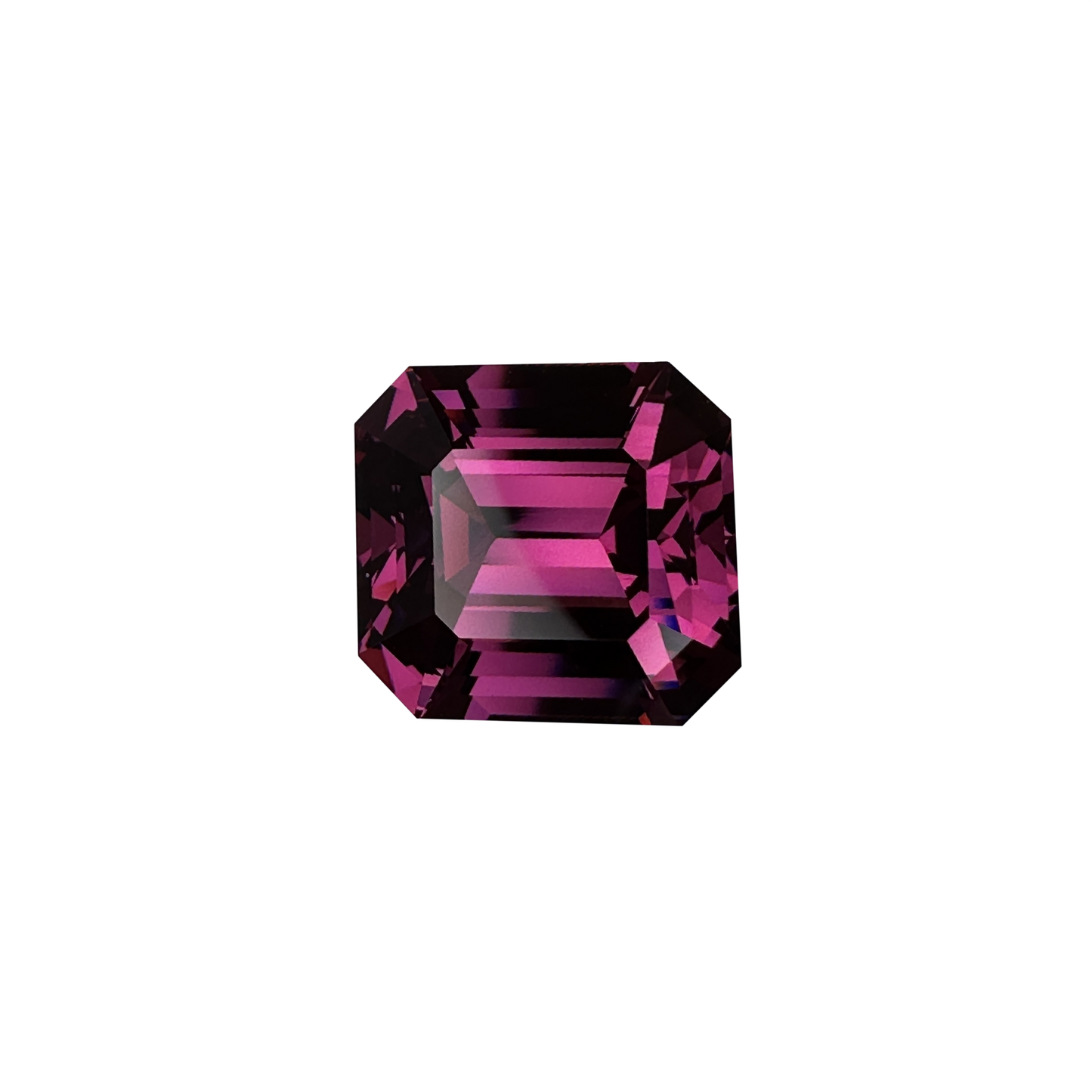 13.73ct Emerald Cut Medium Pink Rhodolite