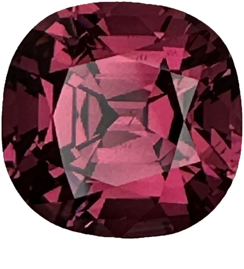 6.49ct Cushion Medium Pink Rhodolite