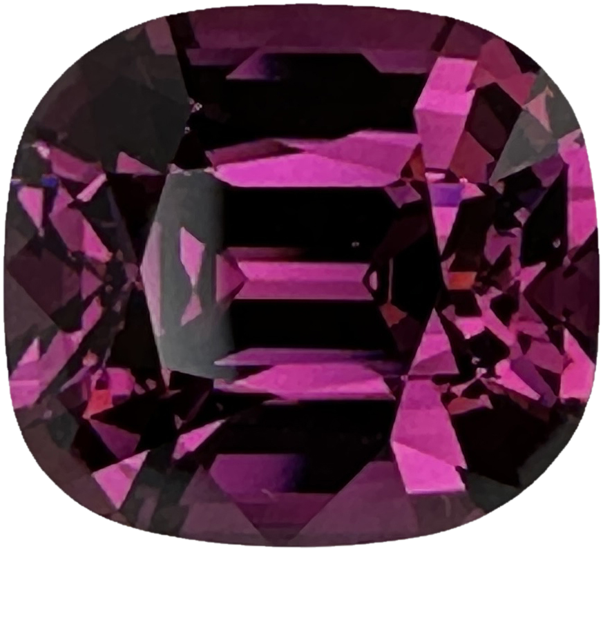 6.61ct Cushion Medium Pink Rhodolite