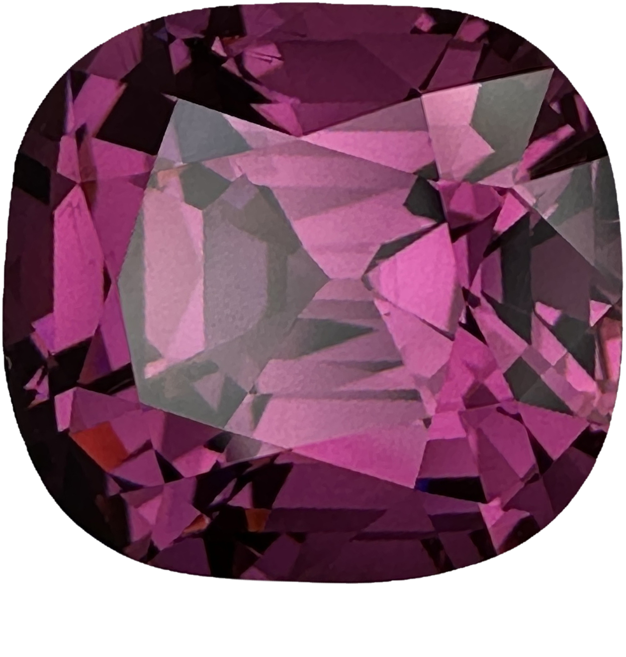 6.24ct Cushion Medium Pink Rhodolite
