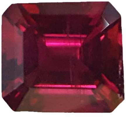 9.1x7.6mm Emerald Cut Rubellite