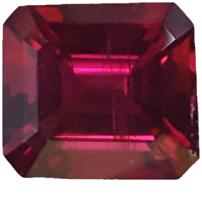 9.1x7.6mm Emerald Cut Rubellite