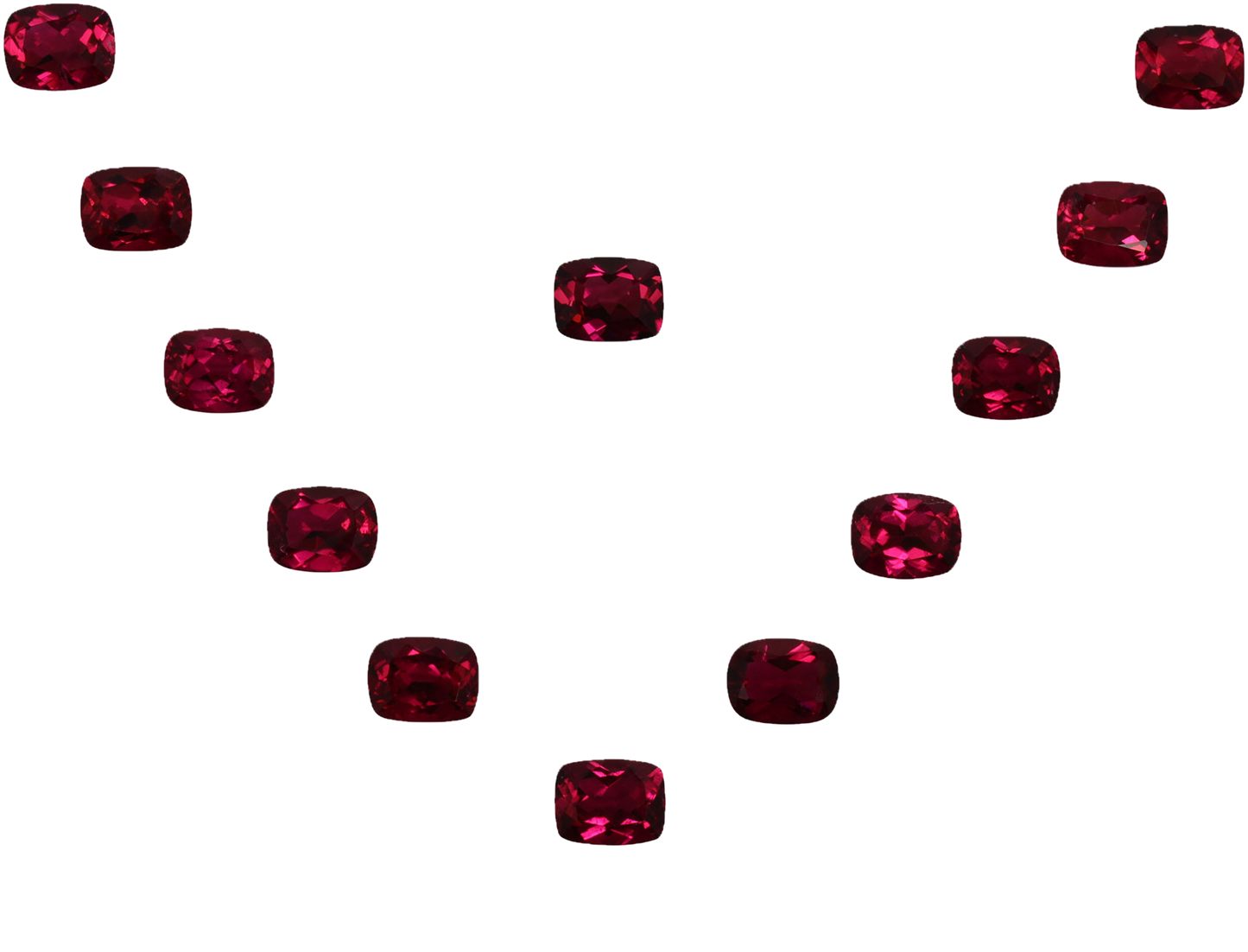 9x7mm Cushion Reddish Color Rubellite Pair