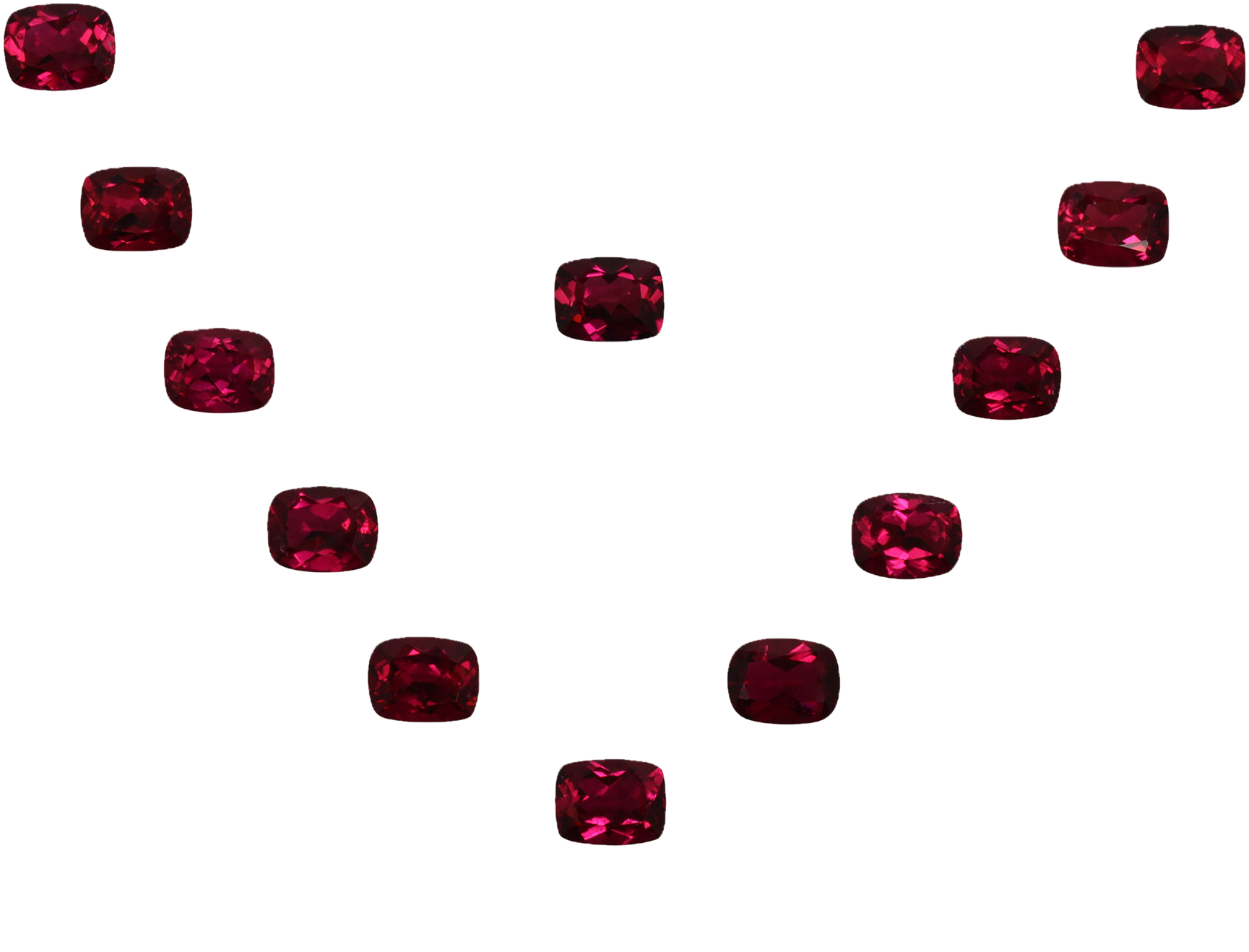 9x7mm Cushion Reddish Color Rubellite Pair