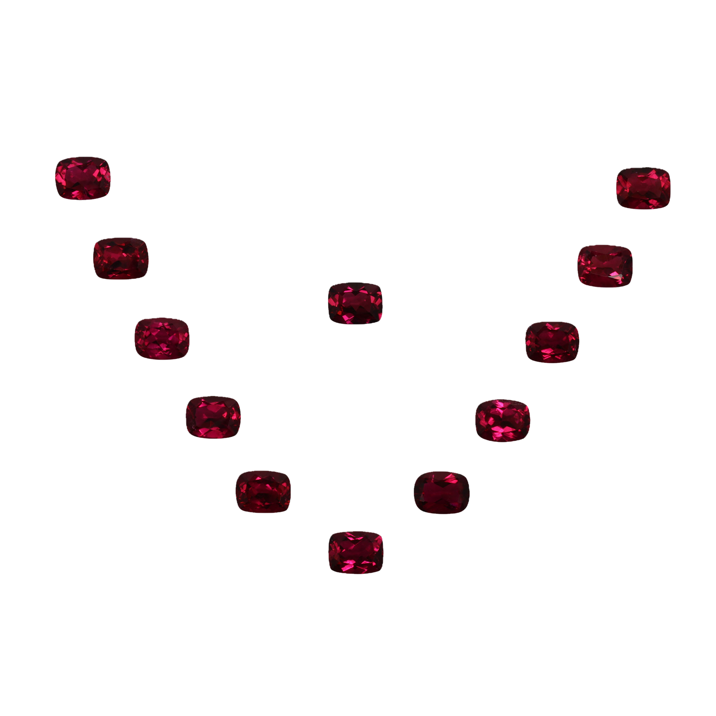9x7mm Cushion Reddish Color Rubellite Pair