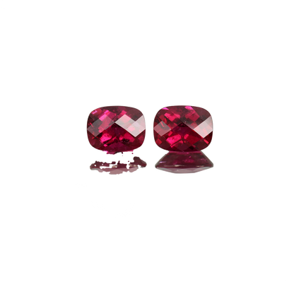 9x7mm Cushion Rubellite Pair