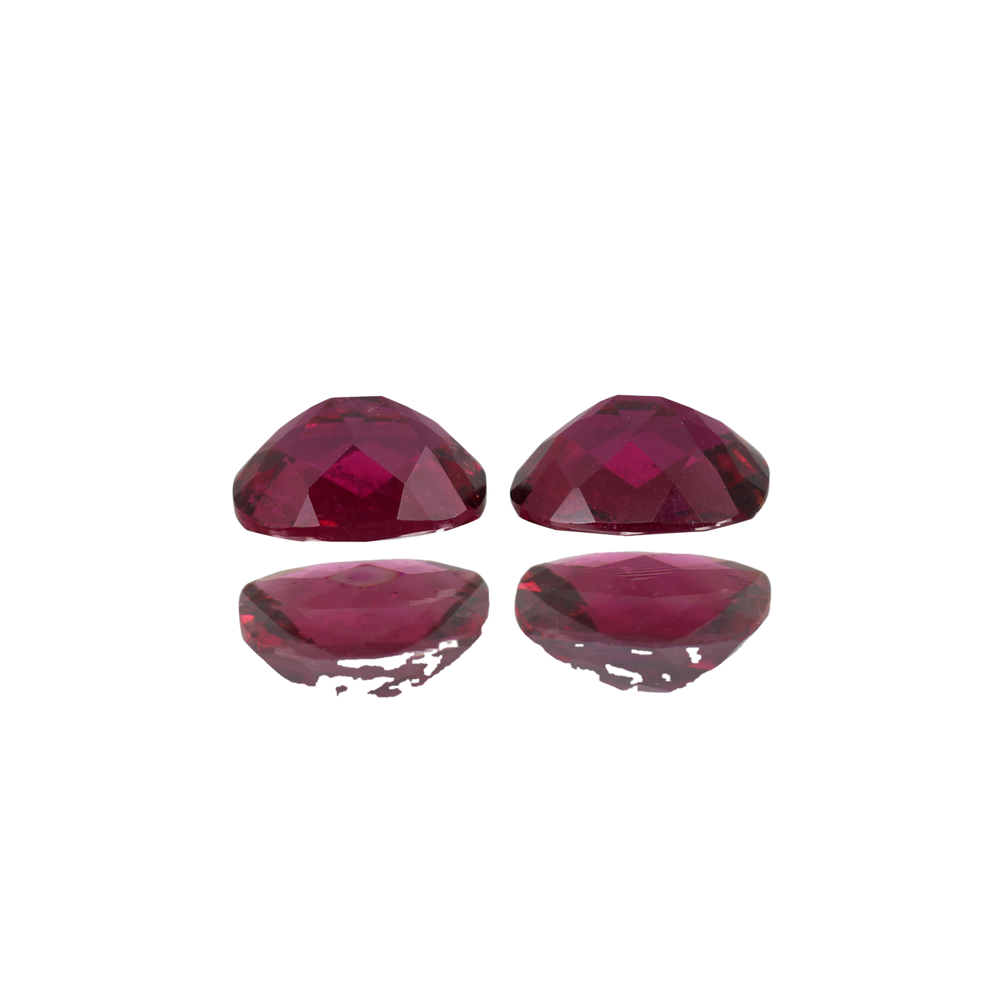 9x7mm Cushion Rubellite Pair