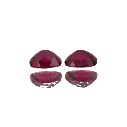 9x7mm Cushion Rubellite Pair