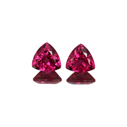 7mm Trillion Rubellite Pair