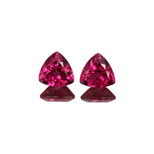 7mm Trillion Rubellite Pair
