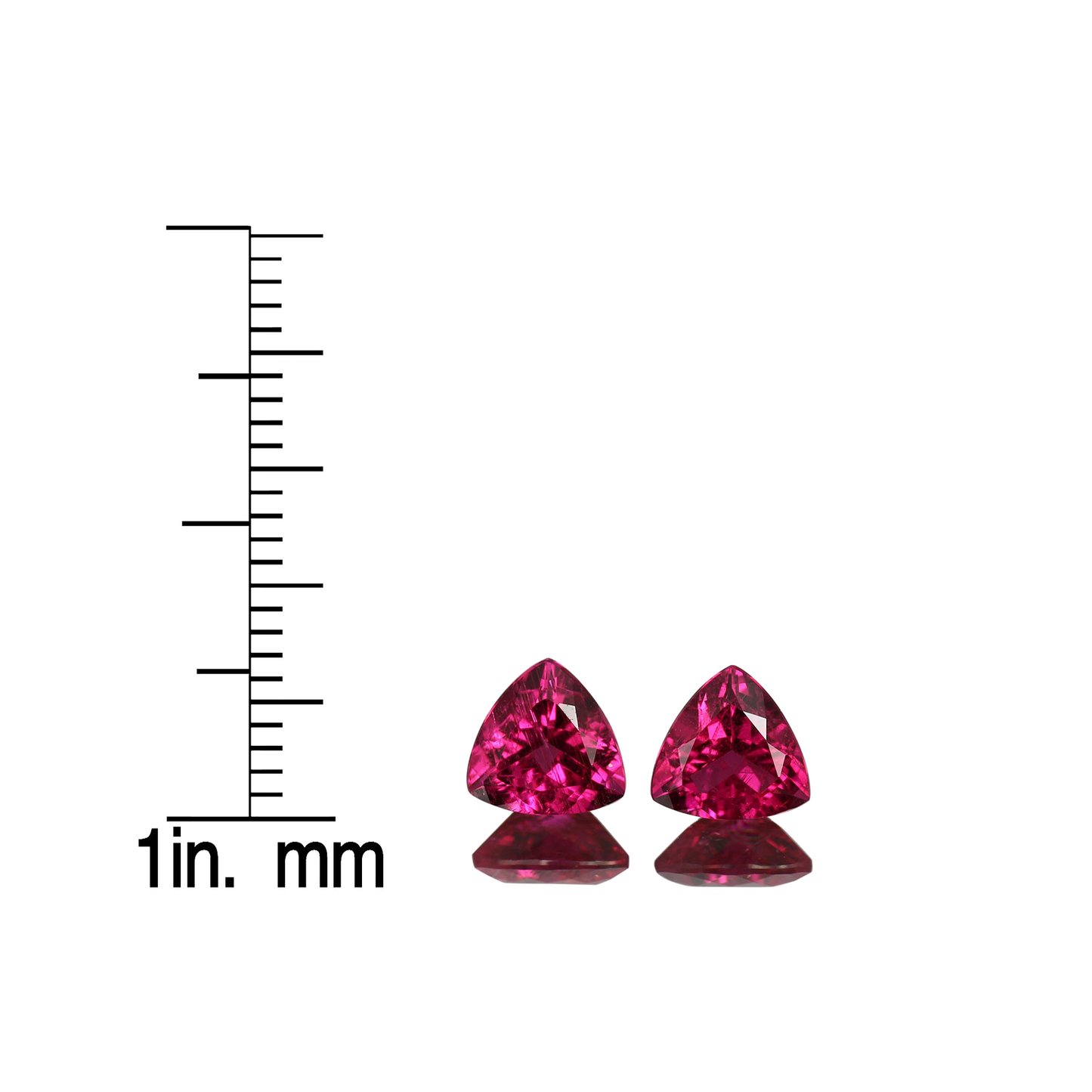 7mm Trillion Rubellite Pair