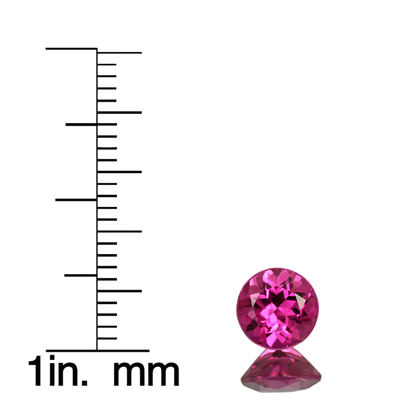 7mm Round Rubellite Pair