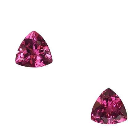 7mm Trillion Rubellite Pair