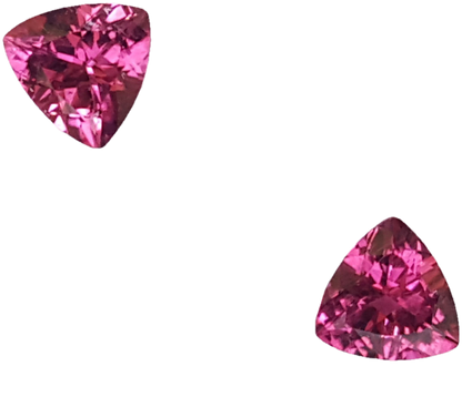 7mm Trillion Rubellite Pair