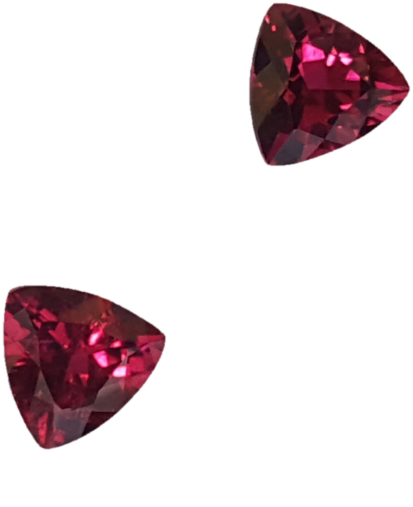 7mm Trillion Rubellite Pair