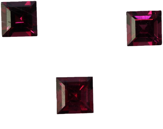 5.7mm Square Reddish Color Rubellite