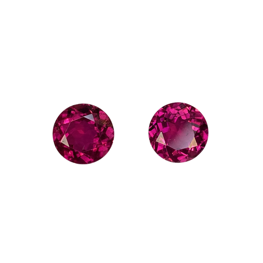 8mm Round Reddish Color Rubellite