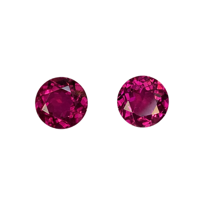 8mm Round Reddish Color Rubellite