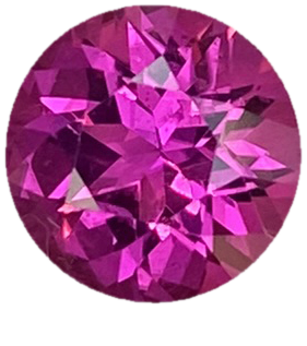7.5mm Round Fuchsia Color Rubellite