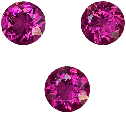 7mm Round Fuchsia Color Rubellite