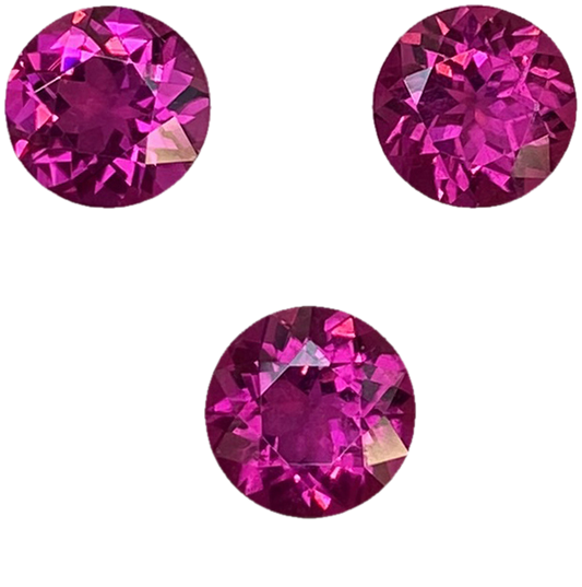 7mm Round Fuchsia Color Rubellite