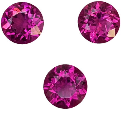 7mm Round Fuchsia Color Rubellite