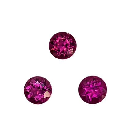 7mm Round Fuchsia Color Rubellite
