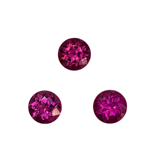 7mm Round Fuchsia Color Rubellite