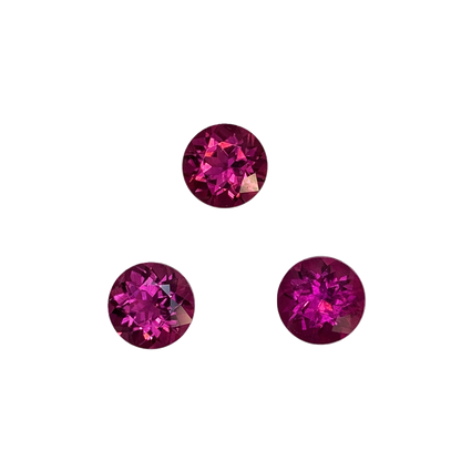 7mm Round Fuchsia Color Rubellite