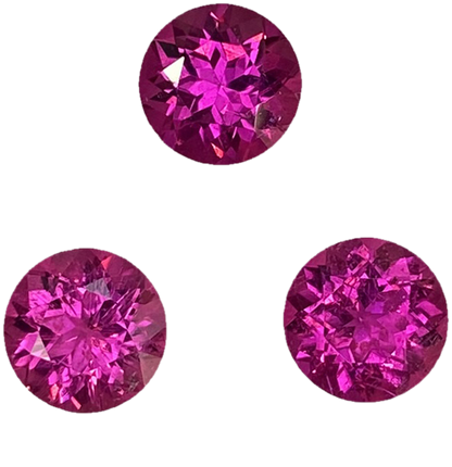 7.5mm Round Fuchsia Color Rubellite