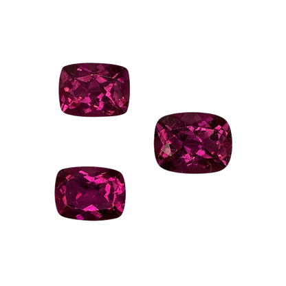 10x8mm Cushion Rubellite Set