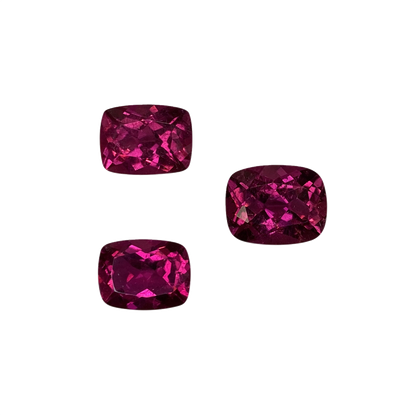 10x8mm Cushion Rubellite Set