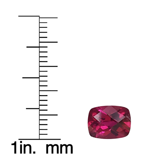 9x7mm Cushion Rubellite Pair