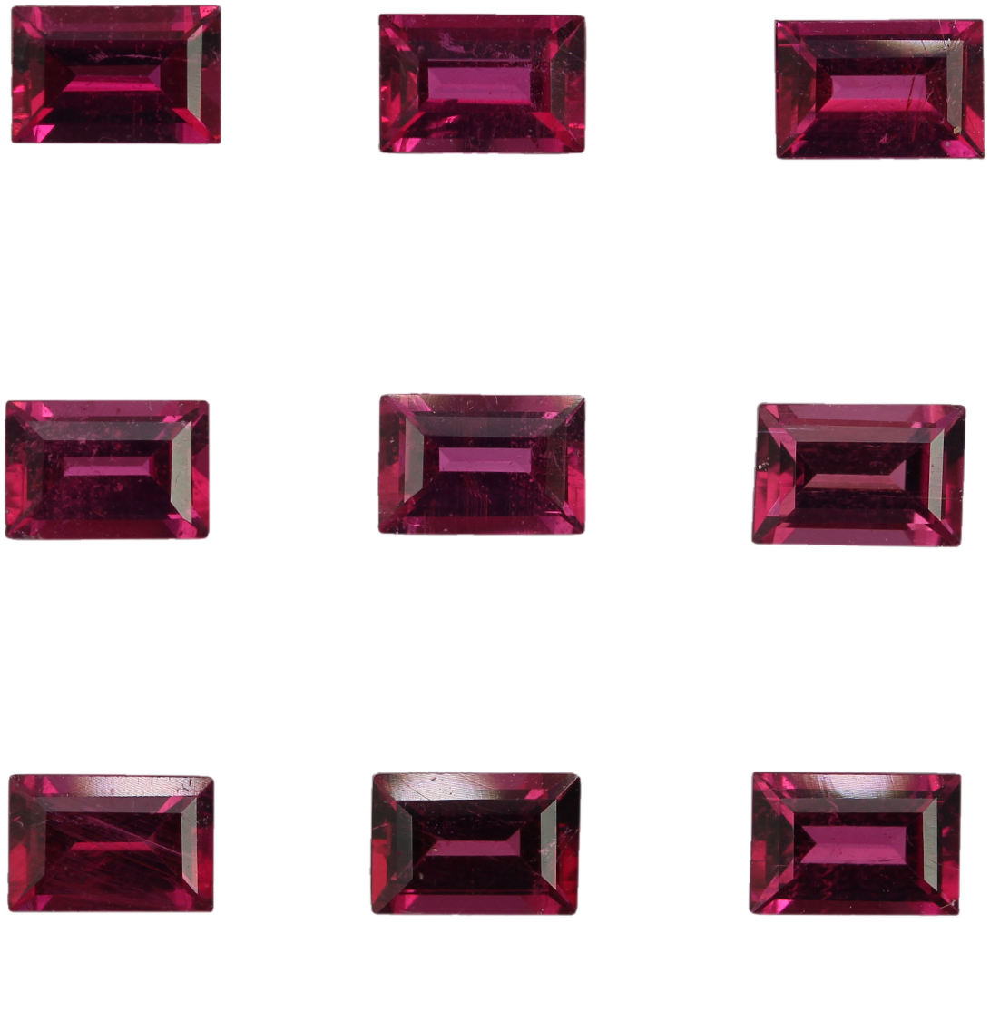 6x4mm Baguette Rubellite