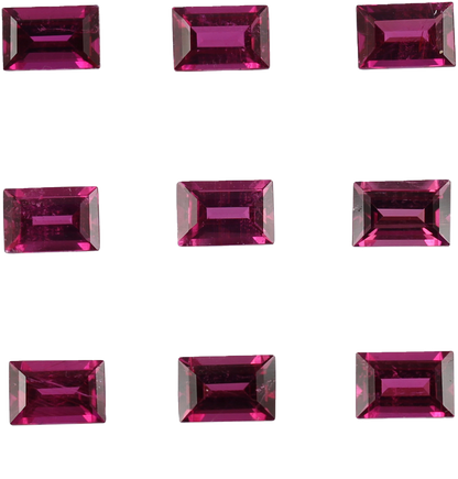 6x4mm Baguette Rubellite