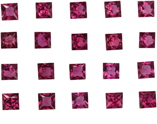4mm Princess Cut Rubellite