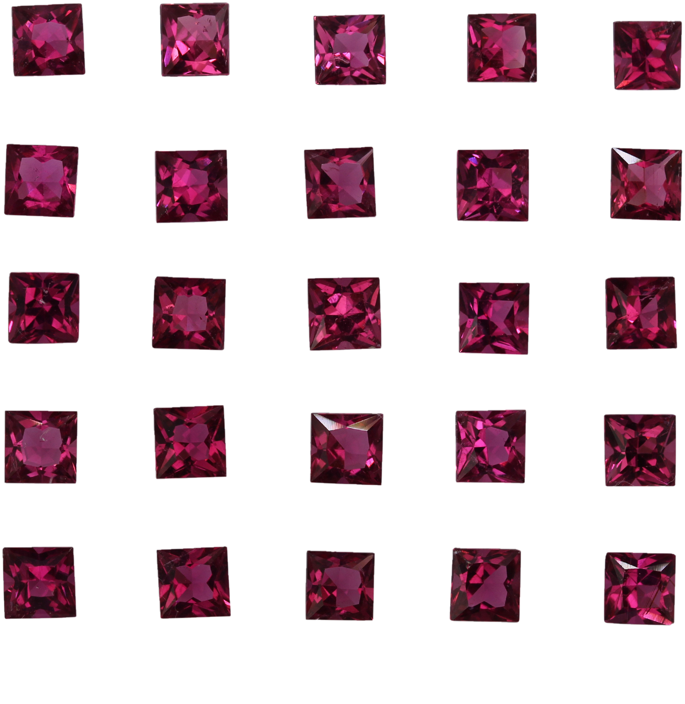 4mm Princess Cut Rubellite
