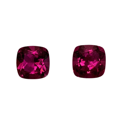 8mm Cushion Fuchsia Color Rubellite Pair