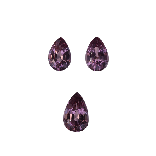 3.82ct Pear Shape Medium Pink Spinel Suite