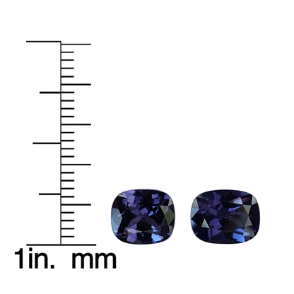 2.07ct Cushion Spinel Pair