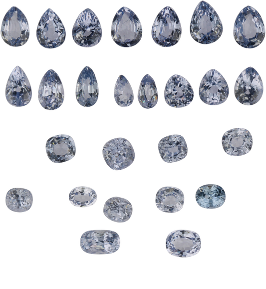 Mixed Shape Light Violet Spinel