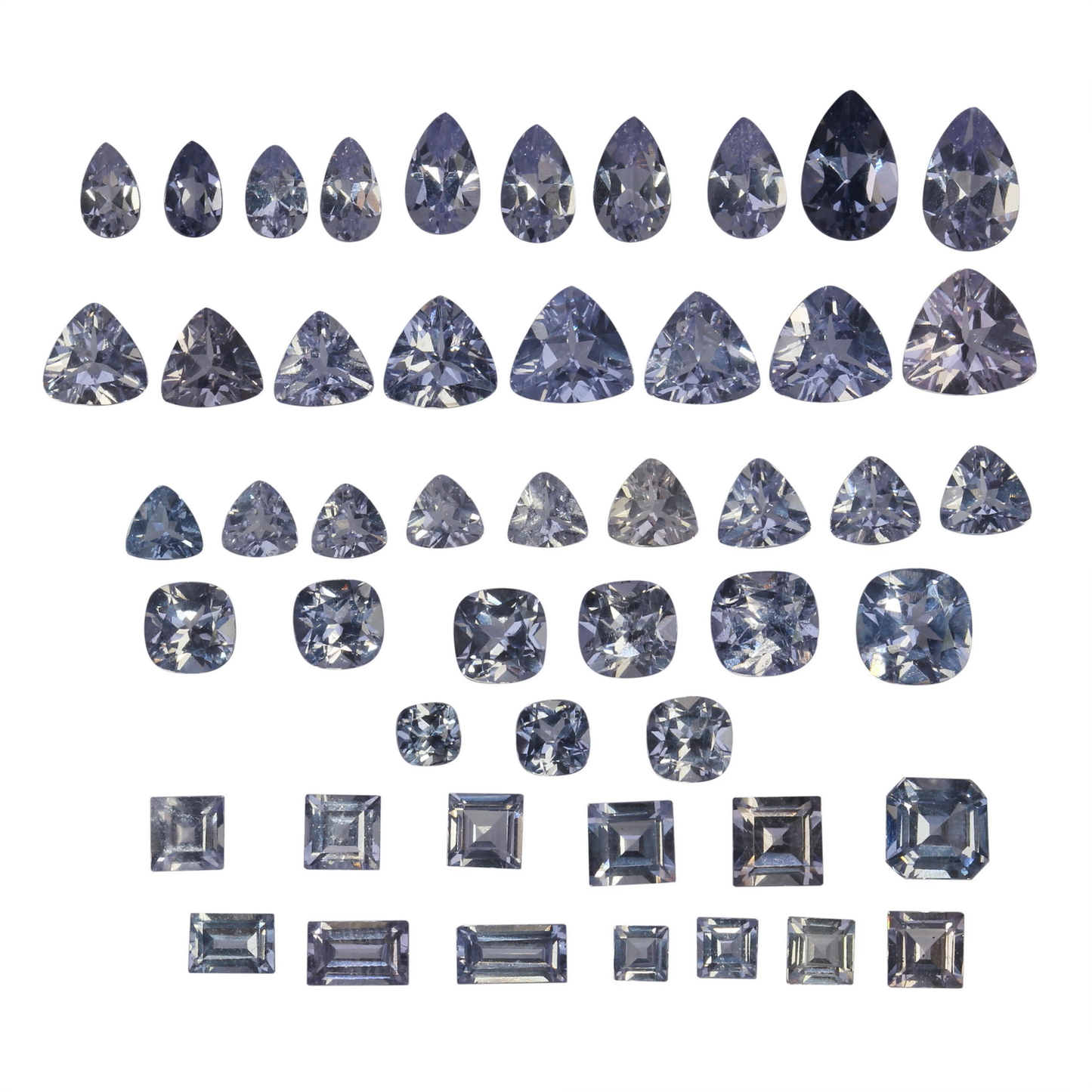 Mixed Shape Light Violet Spinel