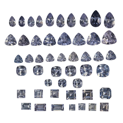 Mixed Shape Light Violet Spinel