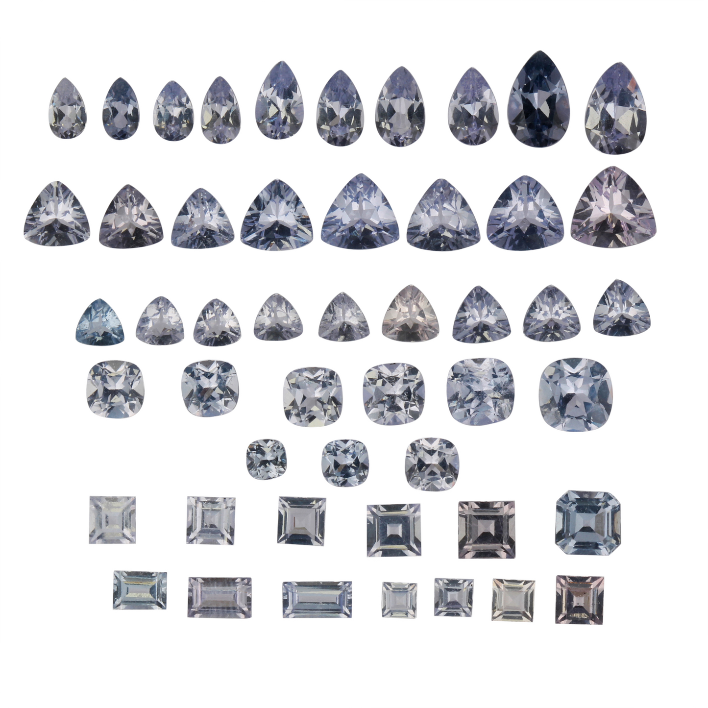 Mixed Shape Light Violet Spinel