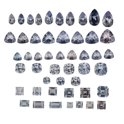 Mixed Shape Light Violet Spinel