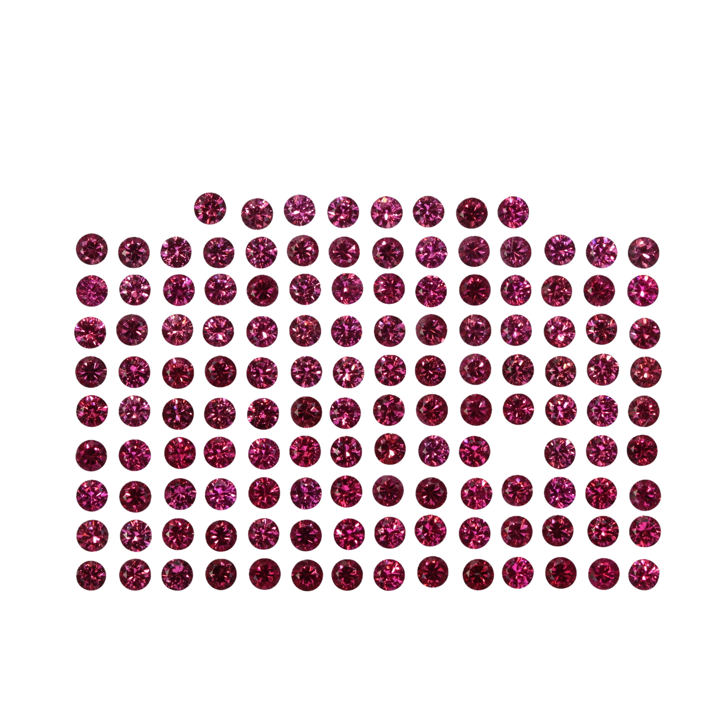 2mm Round Deep Pink Spinel