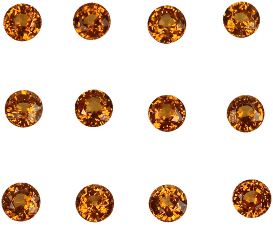 5mm Round Medium Orange Spessartite