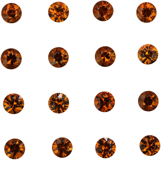 5mm Round Deep Orange Spessartite