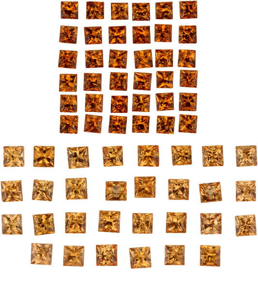 2.5mm Princess Cut Spessartite