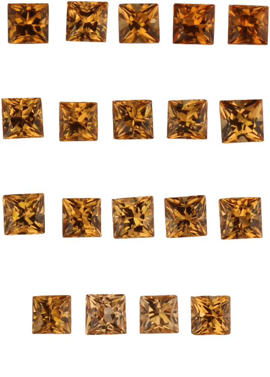 2.5mm Princess Cut Fanta Spessartite